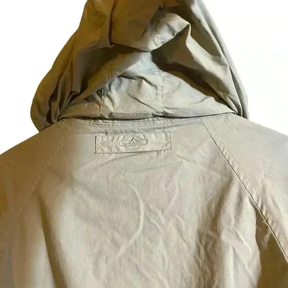 VGT EXODUS Windbreaker Jacket Hooded Front Pockets Zip-up Cream/Beige Size L - Picture 7 of 16